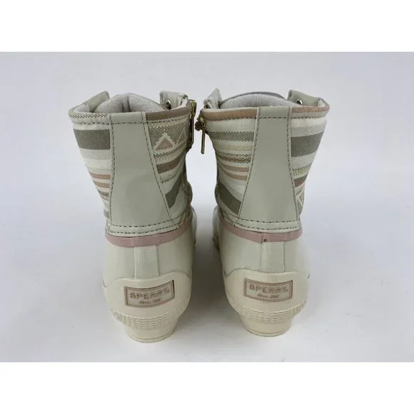 Sperry Top Sider Women's Duck Boots Tan Pink Pattern Syren Gulf Playa STS87057 - Picture 5 of 11